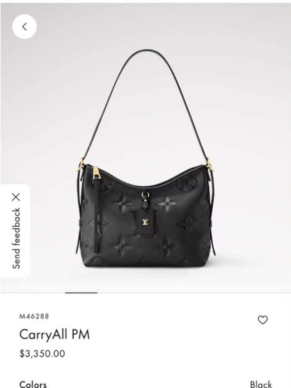 Louis Vuitton Black Monogram Embossed Leather Shoulder Bag